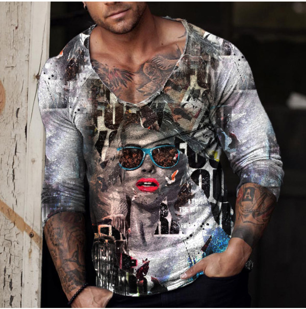 Fashion Men's Casual Long Sleeve T-Shirt